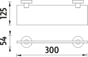 Nimco Polica, 30 cm UNIX - UN 13091B-30-26