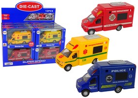 Lean Toys Pohotovostné vozidlá na trecí pohon 1:55