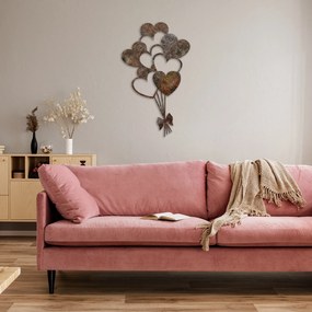 Nástěnná kovová dekorace Rusty Heart 1 vícebarevná