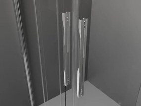 Mexen Velar L Duo, sprchový kút s posuvnými dverami 100 x 100 cm, 8mm šedé sklo, chrómová, 871-100-100-02-43-01