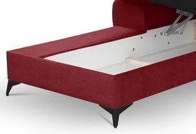 Rohová sedacia súprava Scala, červená látka, ľavý roh