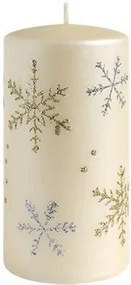 Vánoční svíčka FROST 17,5 cm krémová