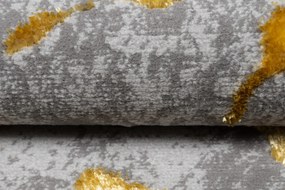 Exkluzívny moderný koberec sivej farby so zlatým motívom