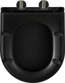 Erga Erga, WC sedadlo z duroplastu, série Lily, Siena, Tina, čierna matná, ERG-V03-ND-SEATSH042-BK