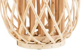 Dekoratívny lampáš 40 cm drevený MAURITIUS  Beliani