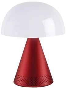 LED-lampa „Mina L Red", Ø 14, výš. 17 cm