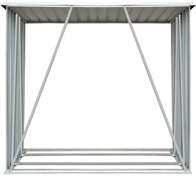 Záhradná kôlňa na drevo z galvanizovanej ocele 163x83x154 cm zelená