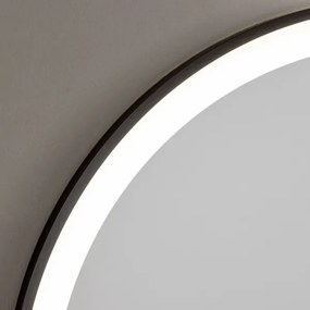 Brilagi - LED kúpeľňové zrkadlo ASTI LED/19W/230V 60 cm čierna IP44 CRI 90 stmievateľné + CCT