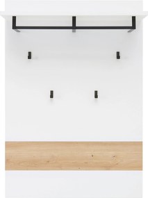 XXXLutz VEŠIAKOVÝ PANEL, biela, dub artisan, 80/118/30 cm Voleo - Vešiakové steny - 002737018106
