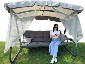Zahradní houpačka Colette 220 cm šedá