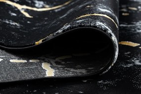 Dywany Łuszczów Kusový koberec Gloss 410A 86 3D mramor black/gold - 280x370 cm