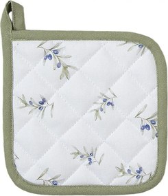 Bavlnená detská chňapka - podložka s olivami Olive Fields - 16 * 16 cm