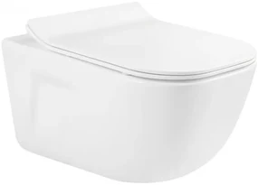 Mexen MARGO, závesné wc s pomaly padajúcim WC sedátkom, 51 x 35 cm, biela, 30420800