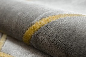 Dywany Łuszczów, Kusový koberec Emerald geometric 1012 grey and gold kruh, 200x200 (priemer) kruh, šedá, chodba / predsieň