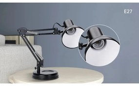 Aigostar - Stolná lampa 2v1 1xE27/40W/230V čierna