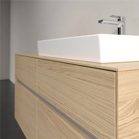 VILLEROY &amp; BOCH Collaro závesná skrinka pod umývadlo na dosku (umývadlo vpravo), 4 zásuvky, 1200 x 500 x 548 mm, Nordic Oak, C08300VJ