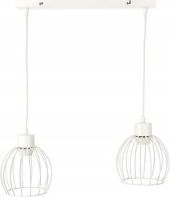 LED stropná závesná lampa s nastaviteľným guľovým materiálom biela