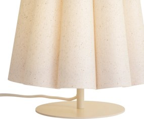 Japandi stolná lampa béžová s látkovým tienidlom 22 cm - Jenni