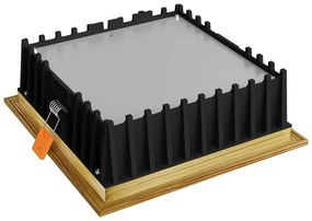 APLED-LED Podhľadové SQUARE WOODLINE LED/12W/230V 3000K 17x17 cm borovica masív