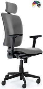 Kancelárska stolička LARA čalúnenie KOŽENKA Silvertex, Valencia