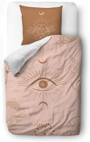 Ružovo-hnedé obliečky z bavlneného saténu Butter Kings Boho Dream, 140 x 200 cm