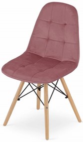 "Stolička DUMO - tmavoružový zamat x 4" "9401 71 00 00"