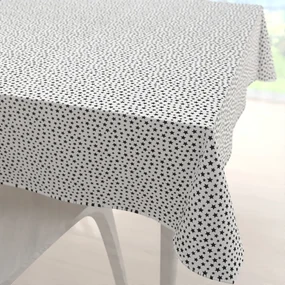 Biante Bavlnený štvorcový obrus Sandra SA-310 Čierne hviezdičky na bielom 150x150 cm