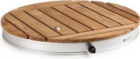 Blumfeldt Sumatra Teak Round, záhradná sprcha, hliník, tíkové drevo, rukoväť