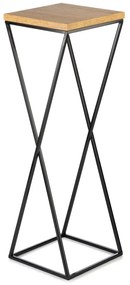 STOJAN NA KVETINÁČ LOFT6 70X24X24 CM ČIERNA/HNEDÁ