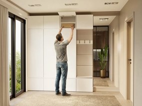 Předsíňová stěna Haga 3Sz1W 200 cm bílá