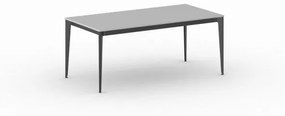 Kancelársky stôl PRIMO ACTION, čierna podnož, 1800 x 900 mm, sivá