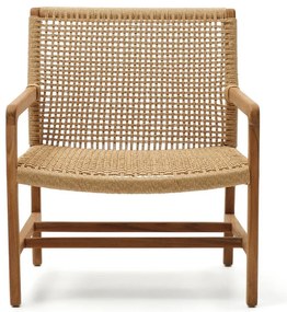 Drevené záhradné kreslo v prírodnej farbe Sabolla - Kave Home