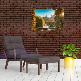 Sklenený obraz - Valdštejnský palác (70x50 cm)