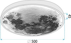 Toolight Moon, LED nástenné svietidlo 50cm, 35W, 4000K, APP1806-CW, OSW-04352