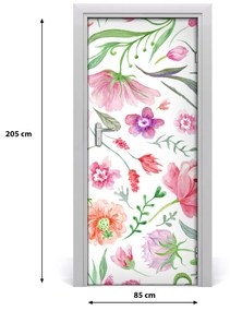 Samolepiace fototapety na dvere poľné kvety 85x205 cm