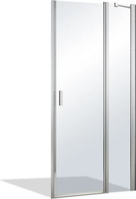 Roltechnik Outlet Jednokrídlové sprchové dvere s pevnou časťou LYP2A pre inštaláciu do niky, strieborná - bez vaničky ROTH-Variant: šírka: 90 cm - (L…