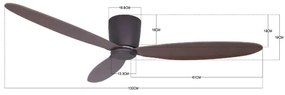 Lucci air 212883 - Stropný ventilátor AIRFUSION RADAR drevo/hnedá + DO
