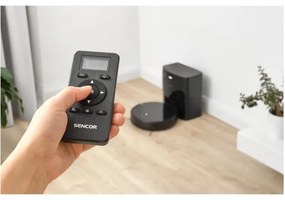 Sencor-Robotický vysávač s mopom 2v1 16W/2600 mAh Wi-Fi čierna + diaľkové ovládanie