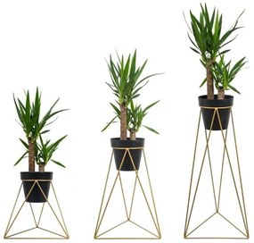 Stojan na kvetináč TRIANGL 40x45 cm zlatá