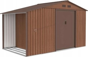 Záhradná kôlňa s drevenou časťou pre samostatnú montáž