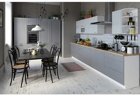 Dolná kuchynská skrinka Janne Typ 60 (svetlosivá + biela). Vlastná spoľahlivá doprava až k Vám domov. 1021229