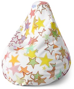Sablio Sedací vak Pear Hviezdičky - 140 x 100 x 25 cm
