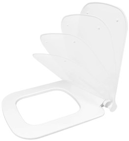 Gamma Viana, toaletné WC sedátko 418(467)x444mm z duroplastu s pomalým zatváraním, biela, ERG-GAM-D6