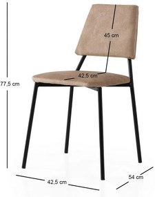 Súprava jedálenských stoličiek Lima Mink a Black,2 ks