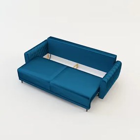 Velúrová pohovka v námorníckej modrej ROMA