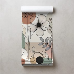 Fototapeta abstraktné kvety a listy