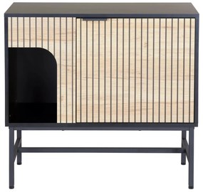 Komoda Mago 75 cm dub přírodní/černý mat