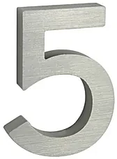 Domové čísla RICHTER 3D RN.100LV (HLINÍK), 5, richter stříbná
