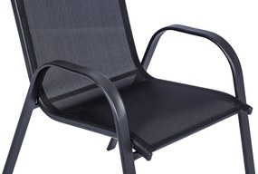 Záhradný jedálenský set Porto 150 cm + 4x kovová stolička Ramada