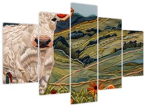 Obraz - Imitácia pleteného motívu (150x105 cm)